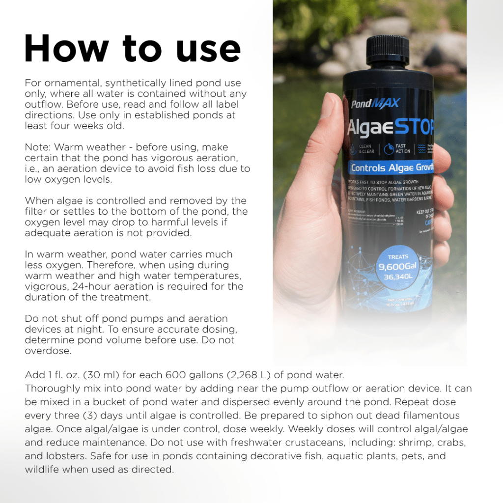 AlgaeSTOP, Pond & Fountain Algaecide